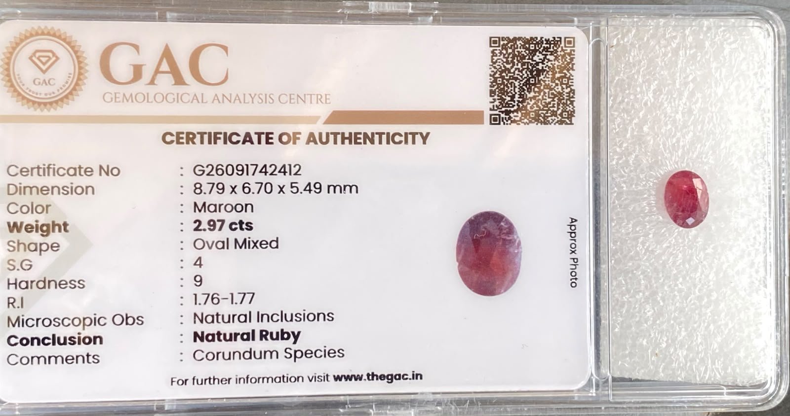RUBY 2.97 CTS - Image 4