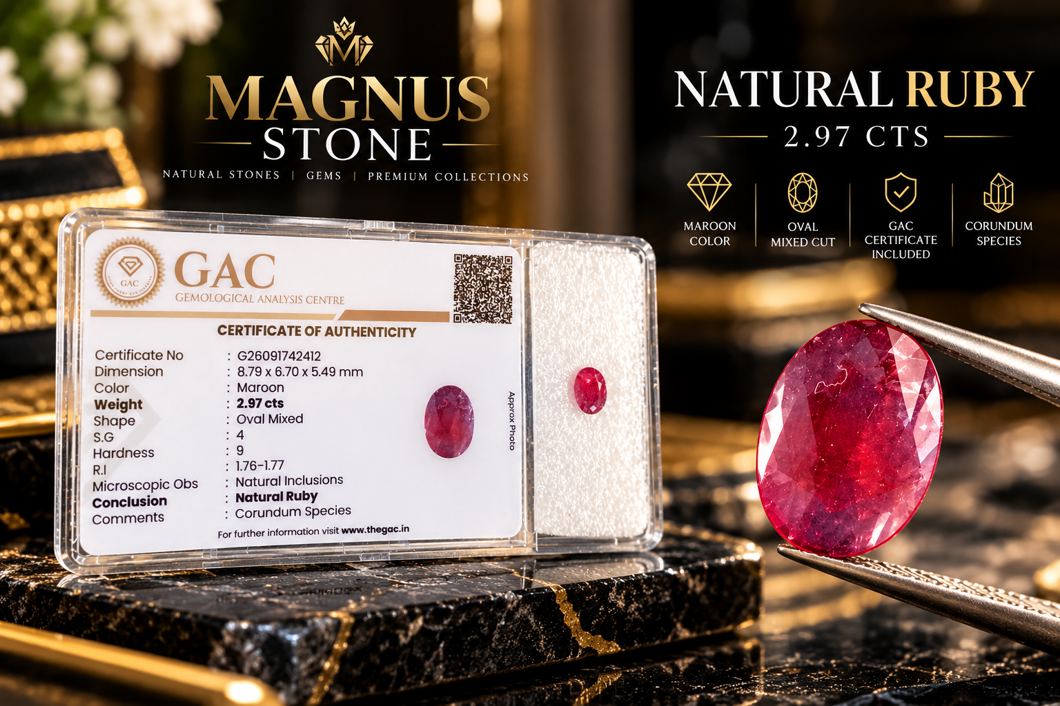RUBY 2.97 CTS - Image 2